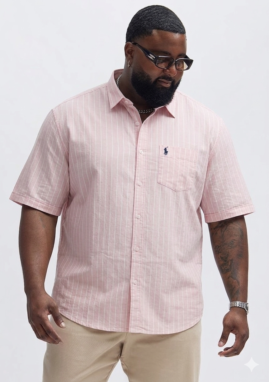 (3XL–6XL)🧥 Striped Half Sleeve Shirt