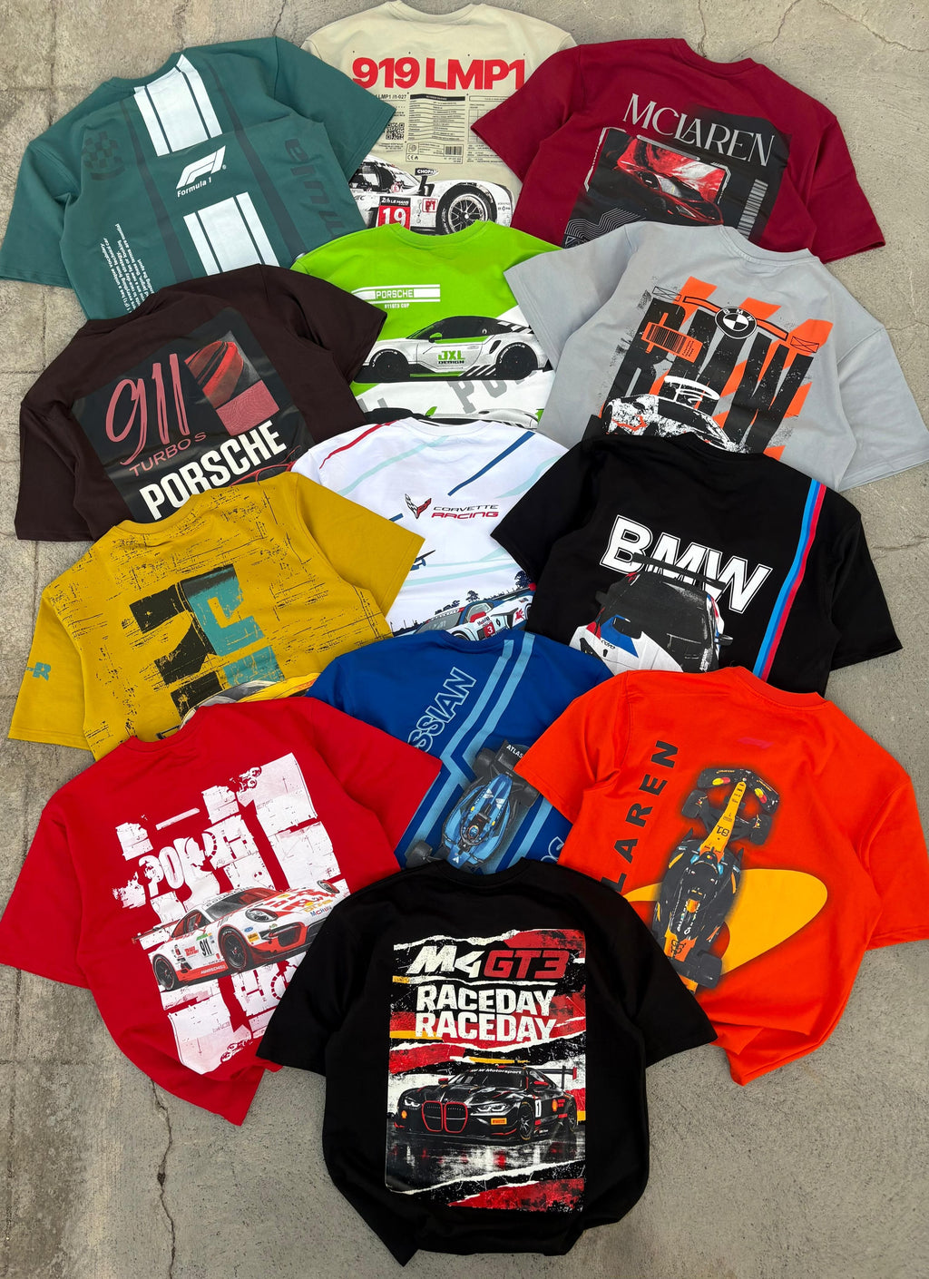 🏎️ S to XL Drop Shoulder Tees