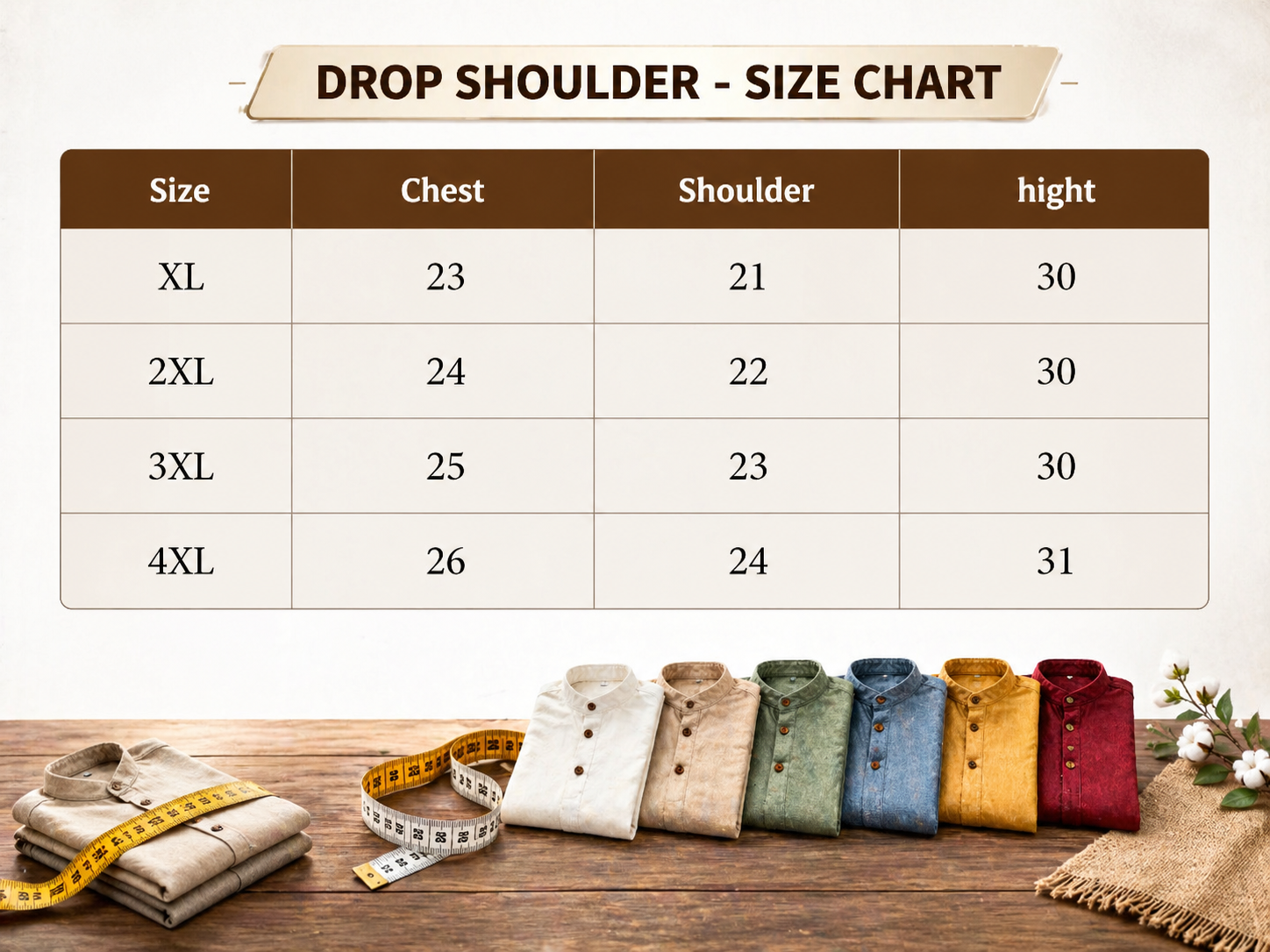 🔥 Big Size Drop Shoulder Tees (3XL–5XL)
