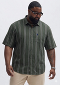 (3XL–6XL) Half Sleeve Striped Shirt