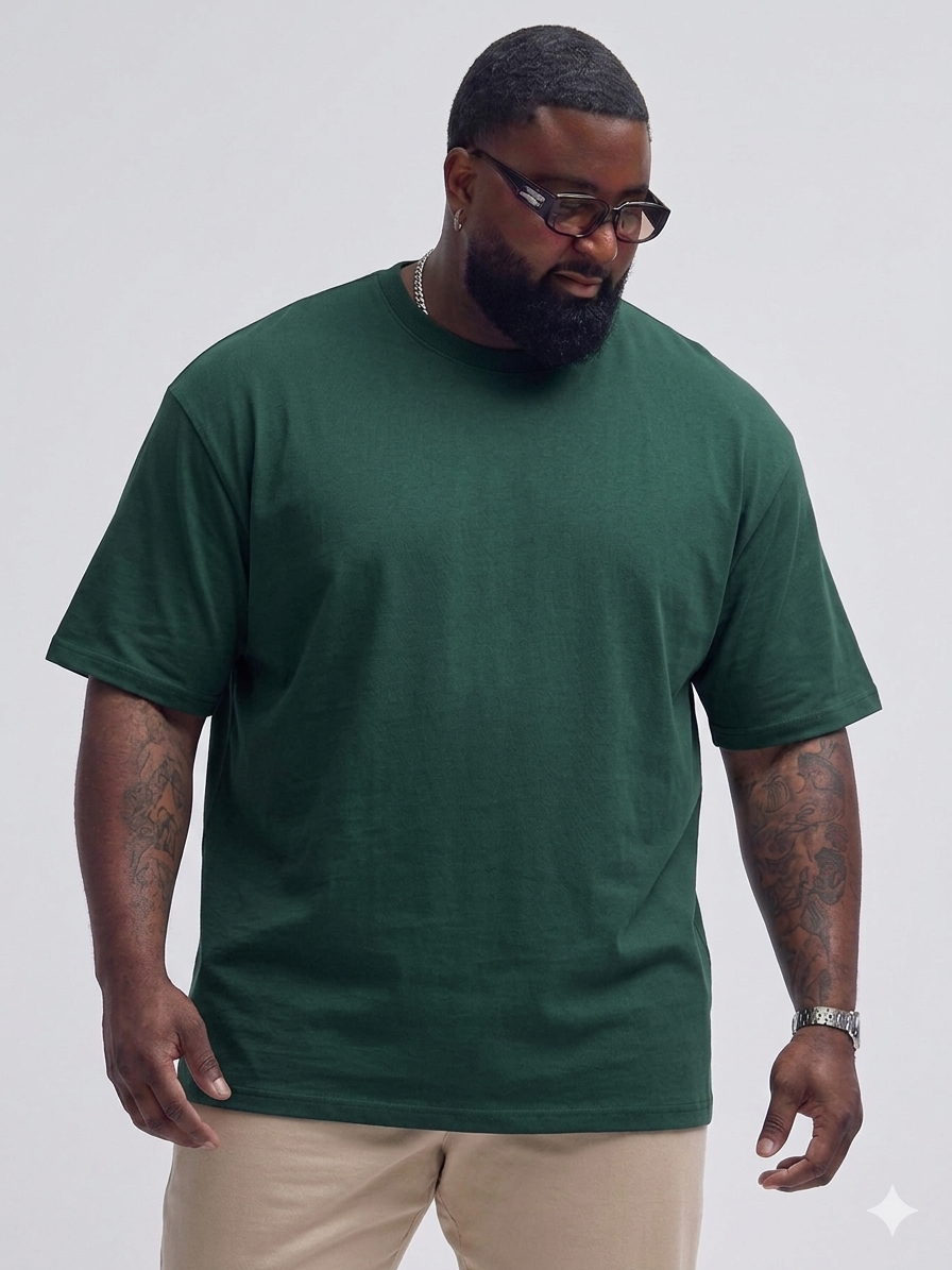 😍Big Size Plain Drop Shoulder Tees (3XL–5XL)