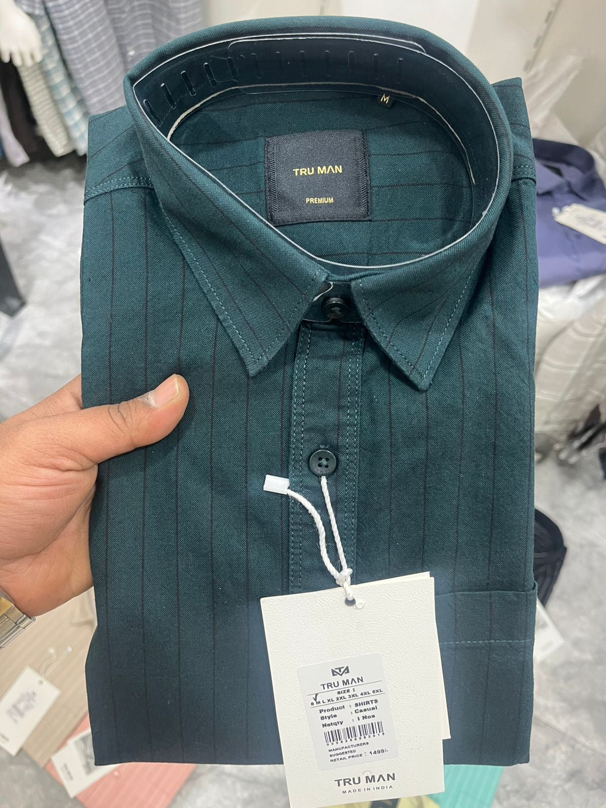 Men’s Smart Casual Striped Oxford Shirt – M, L, XL, 2XL