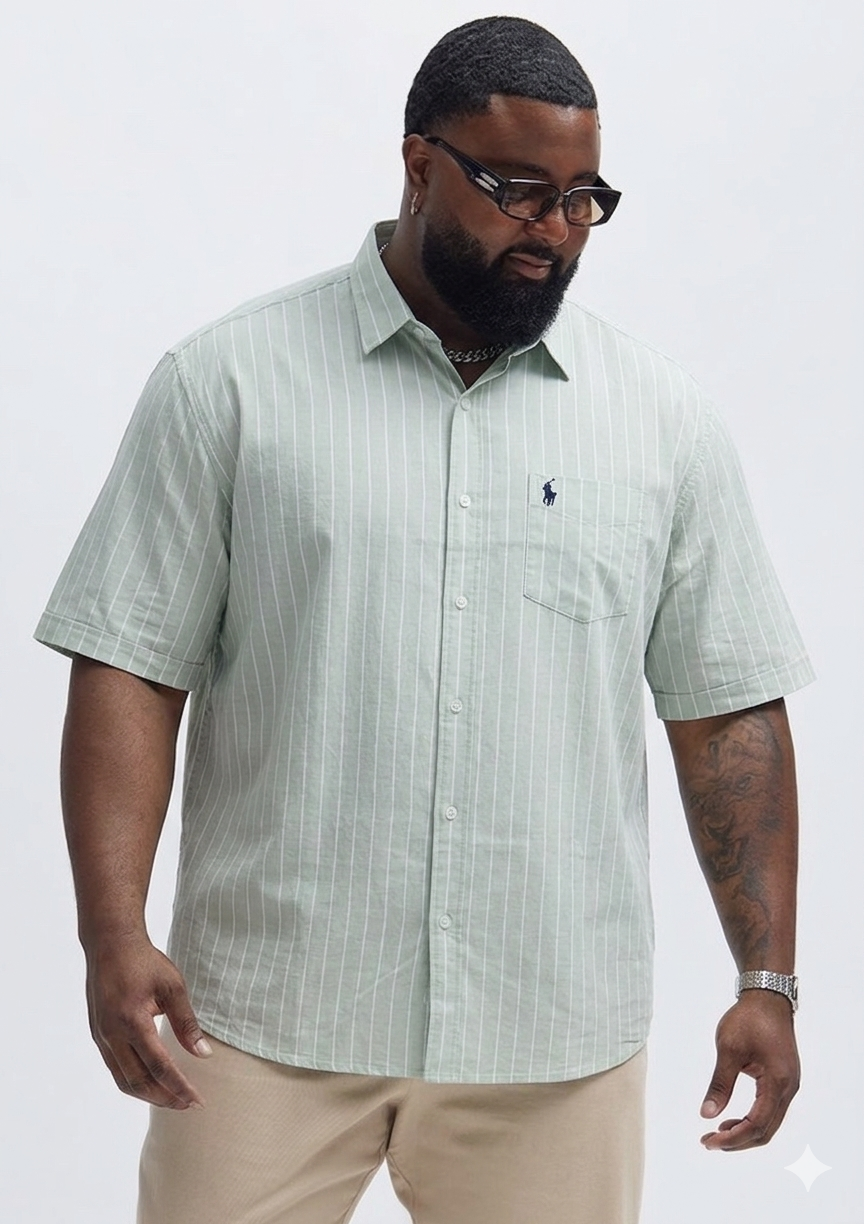 (3XL–6XL)🧥 Striped Half Sleeve Shirt