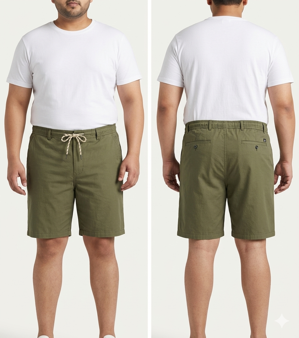 (38–54 Waist) Big Size Cotton Shorts
