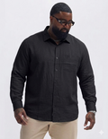 Big Size Plain Shirt Black(3XL–5XL)