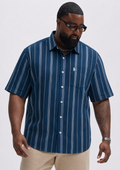 3XL–7XL Big size Striped Half Sleeve Shirt
