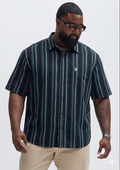 (3XL–6XL) Half Sleeve Striped Shirt