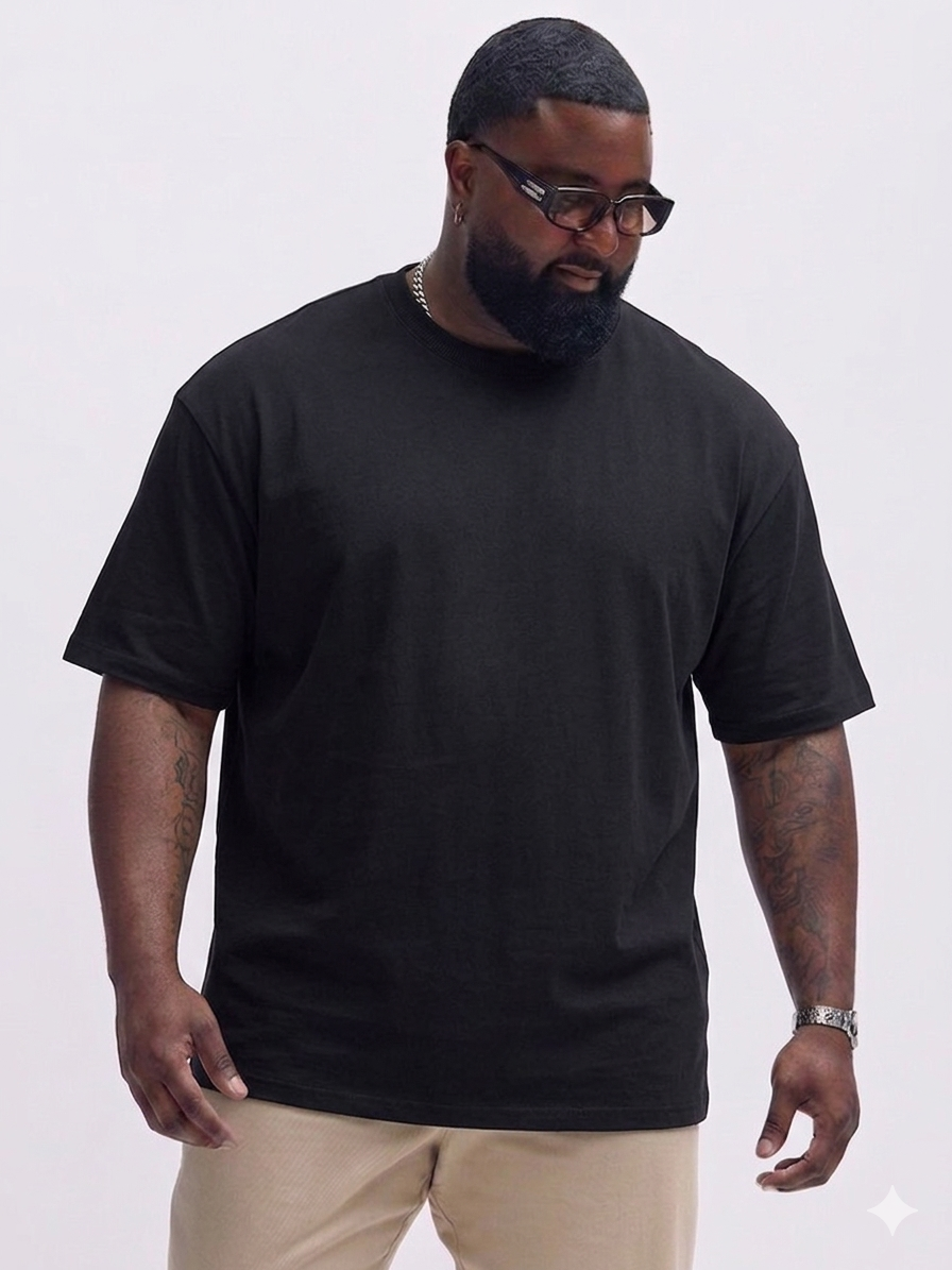😍Big Size Plain Drop Shoulder Tees (3XL–5XL)