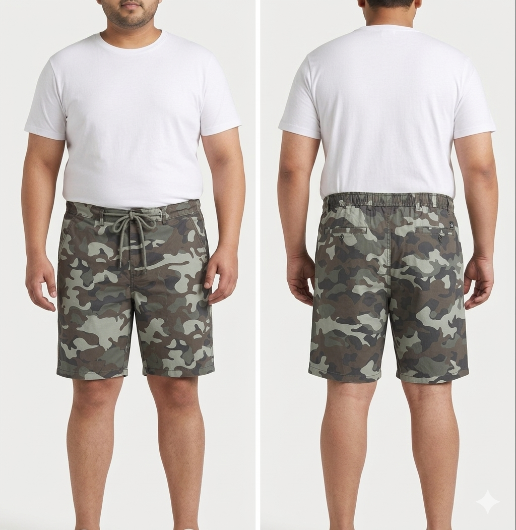 (38–54 Waist) Big Size Cotton Shorts