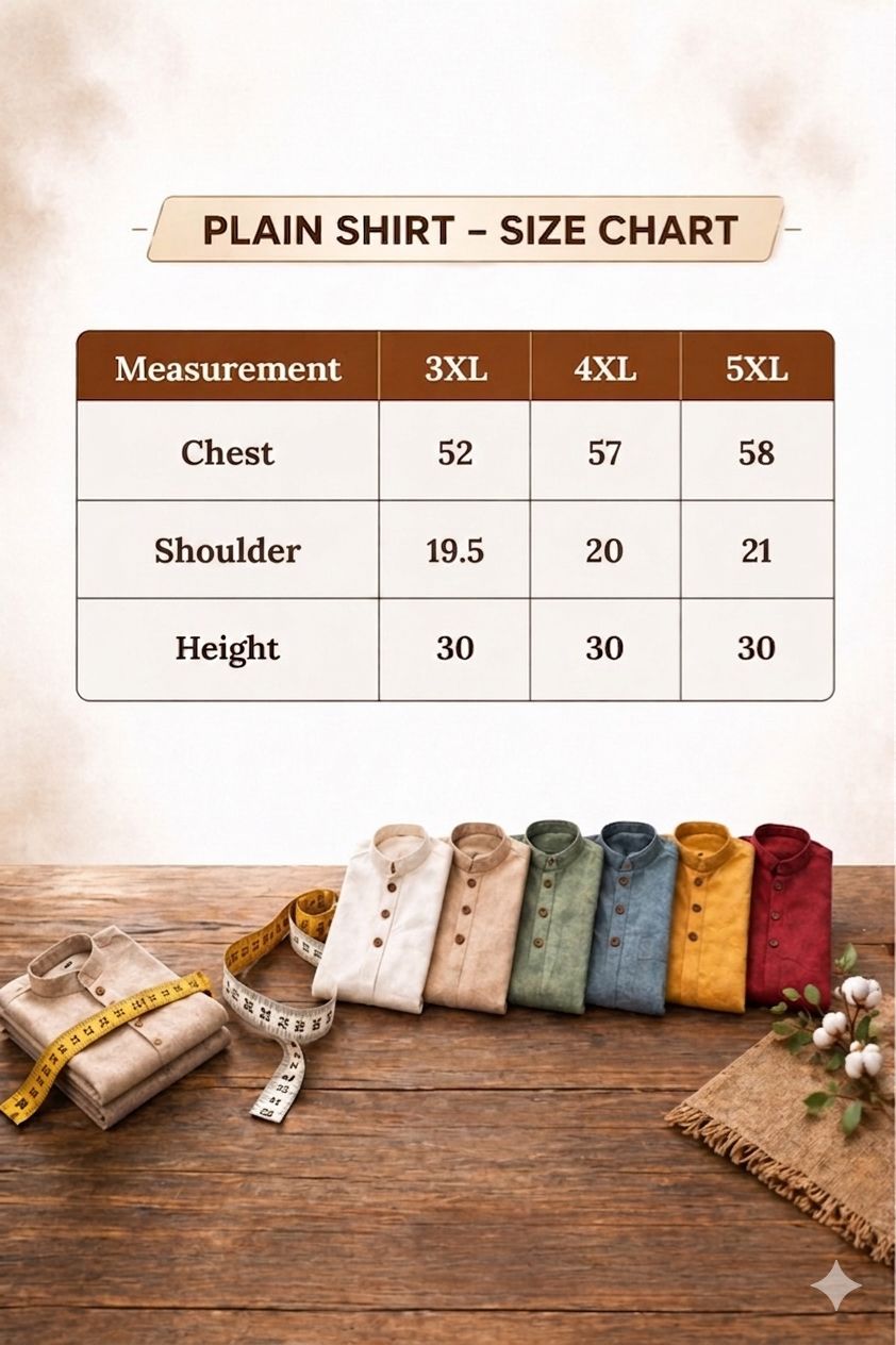 Cotton Half Sleeve Shirt (3XL–5XL)