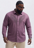 (3XL–5XL)✨ Satin Stone Designer Full Sleeve Shirt