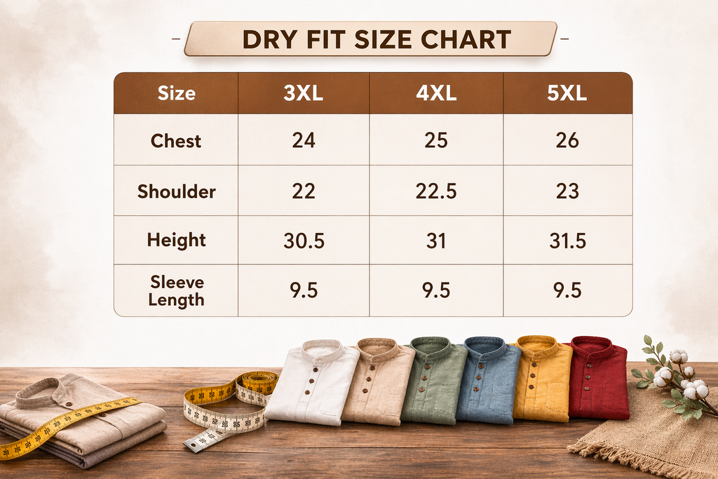 Dry Fit Big Size T-Shirt (3XL–5XL)