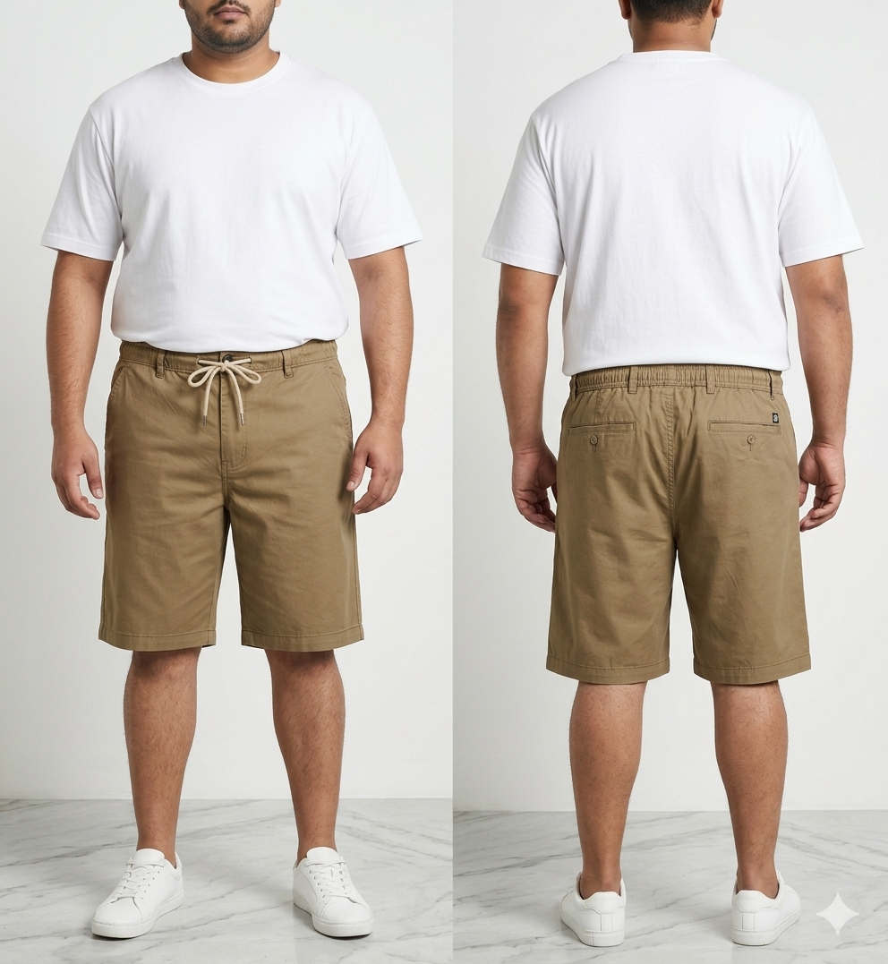 (38–54 Waist) Big Size Cotton Shorts